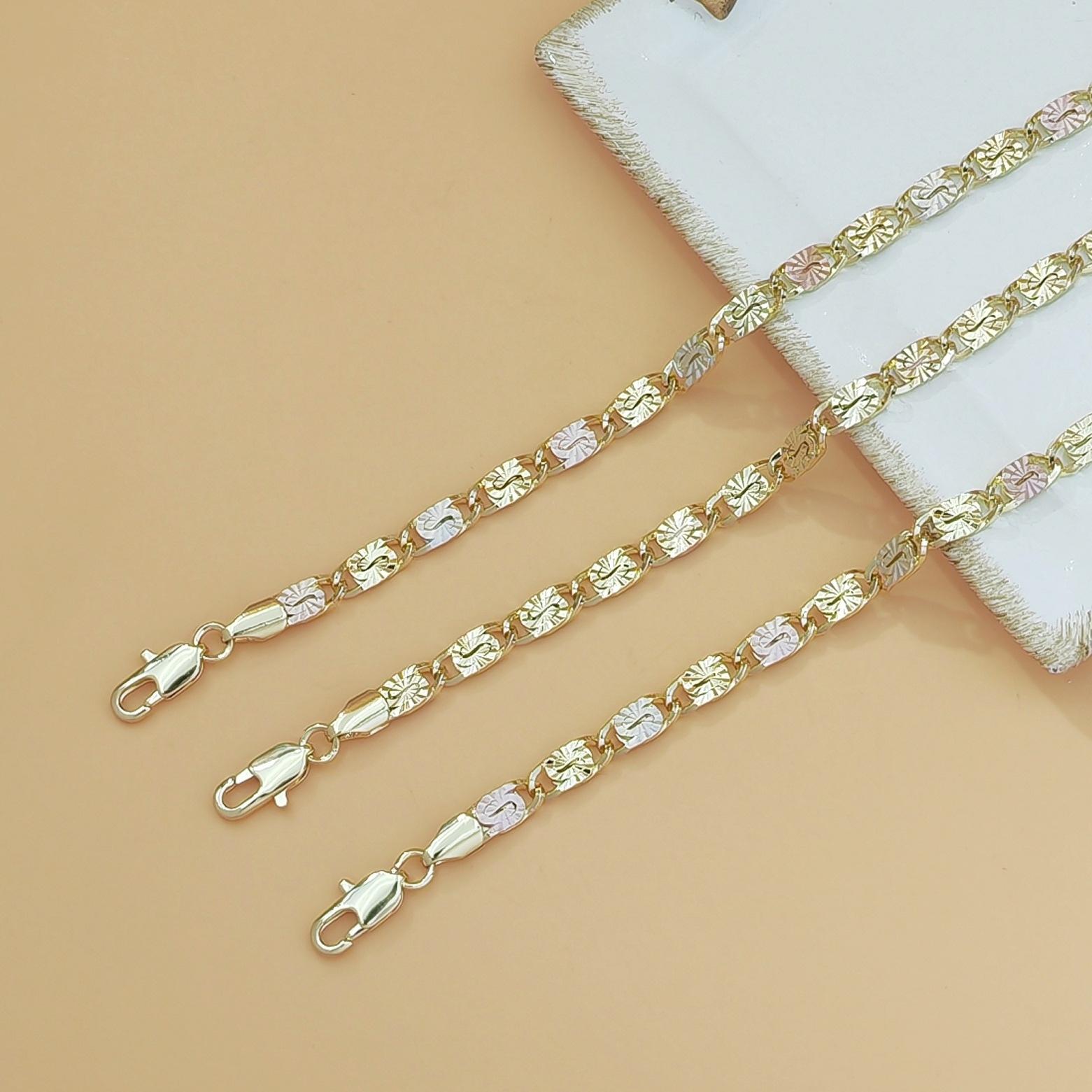 Geometric Block Link Chain Bracelet for Men & Women Punk Hip Hop Style Streetwear Aesthetic Jewelry Trendy Stackable Minimalist Accessory for Daily Outfits, Rave, Party & Matching Couples