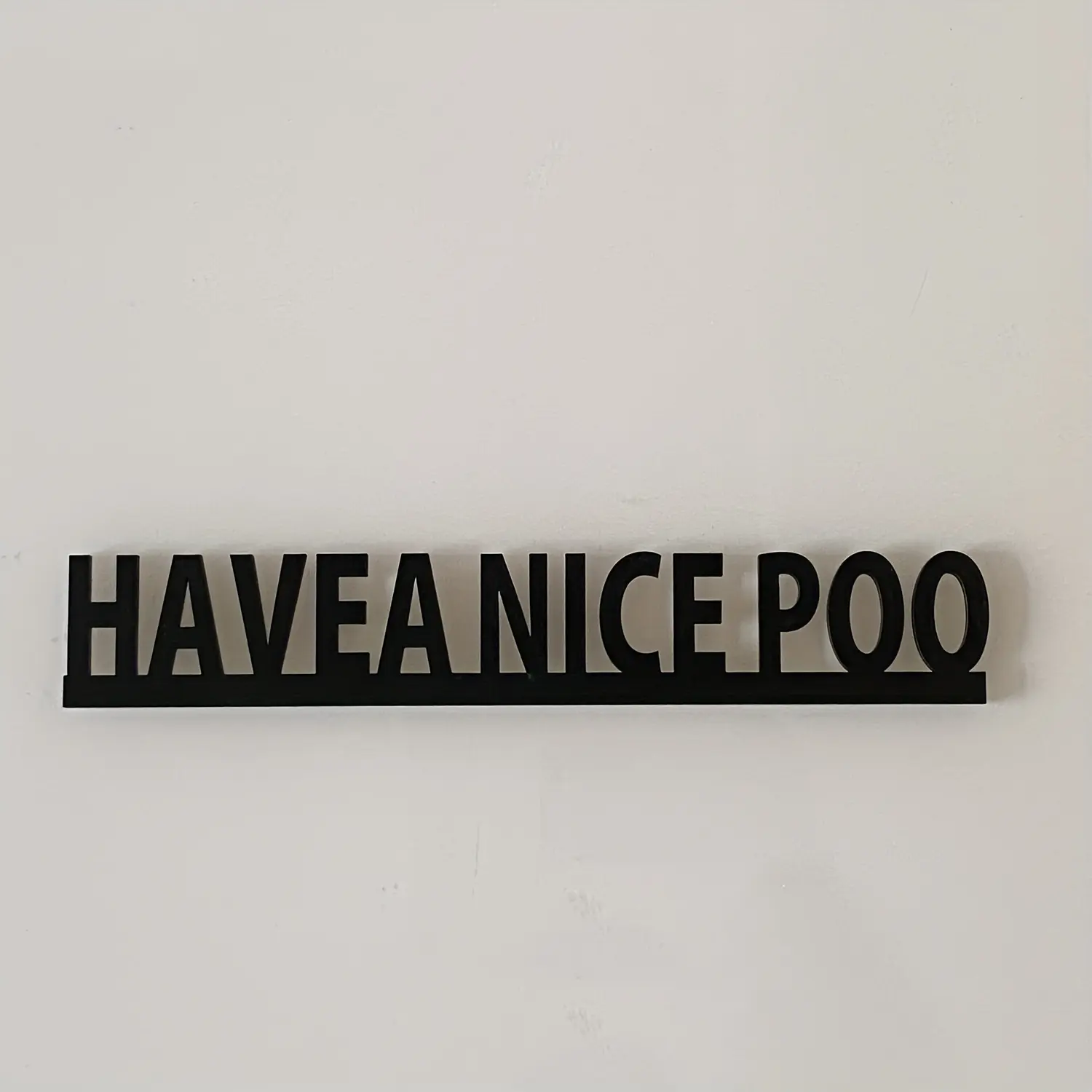 1Pc Funny Bathroom Wooden Door Sign,Have A Good Poop Humorous Decor Plaque,Amusing Wall Sign for Home Household Decoration