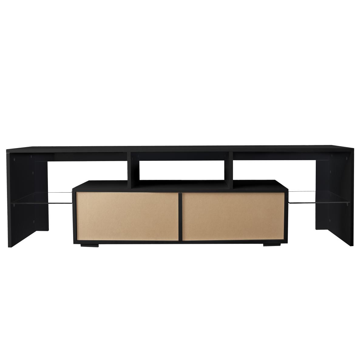 Entertainment TV Stand, Large TV Stand TV Base Stand with LED Light TV Cabinet.