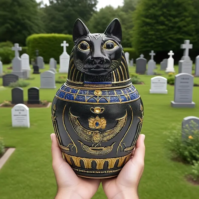 Pet Cremation Urn, Ancient Egyptian Mummy Canopic Jar, Home Decor, Wine Cabinet Decoration, Storage Jar, Pet Memorial Gift