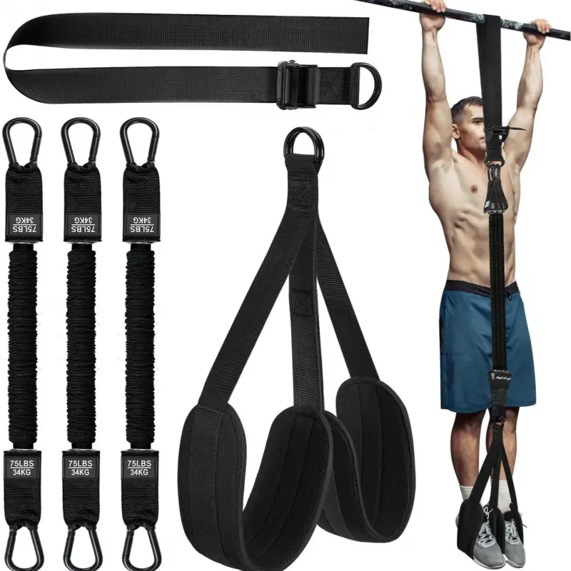 Pull-up assist strap, auxiliary strap, single bar elastic rope, indoor home use men's fitness trainer, Training Equipment