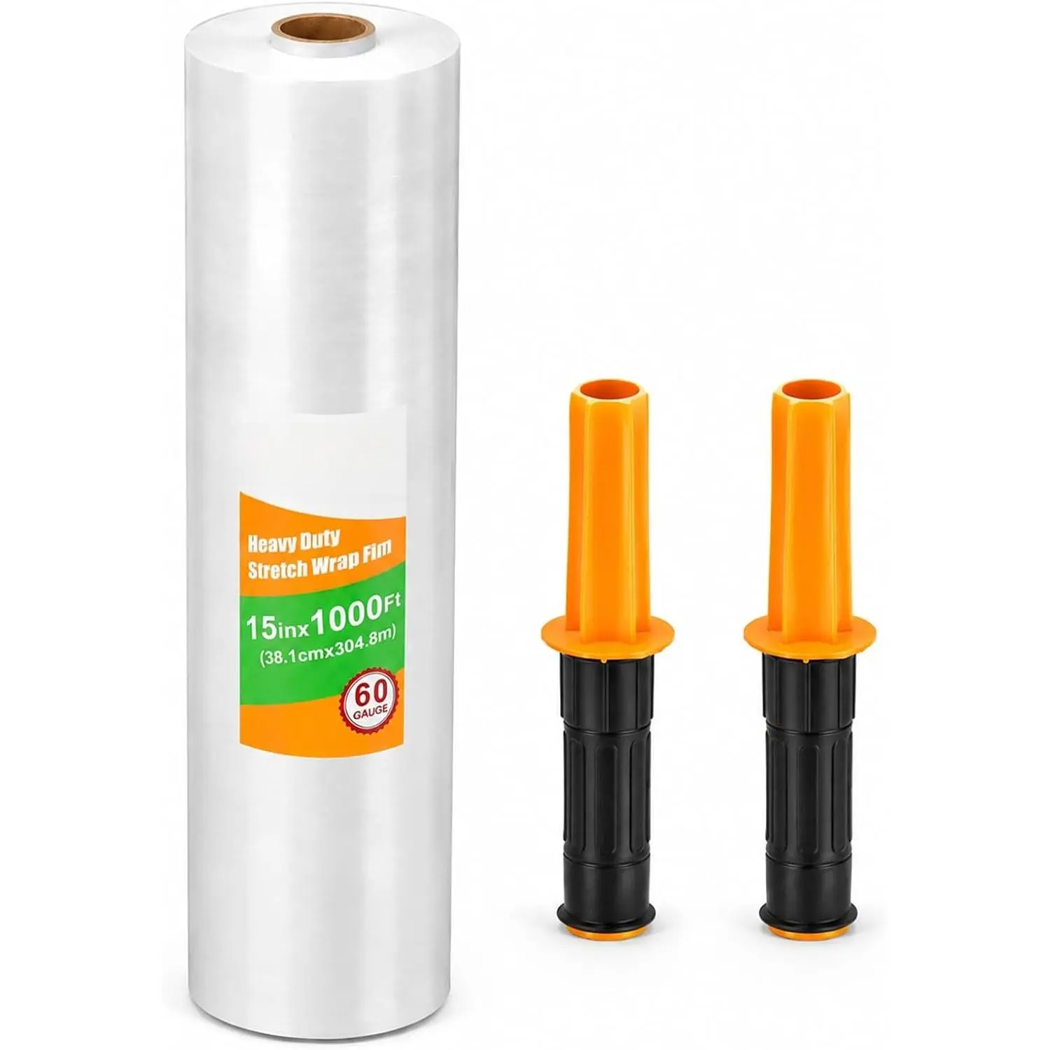 Stretch Wrap 15"x1000  Stretch Film Shrink Wrap Packing Moving Suppliers for Shipping Moving Suppliers Packing Pallet Wrapping Surface Protection 60 Gauge(1 Roll)