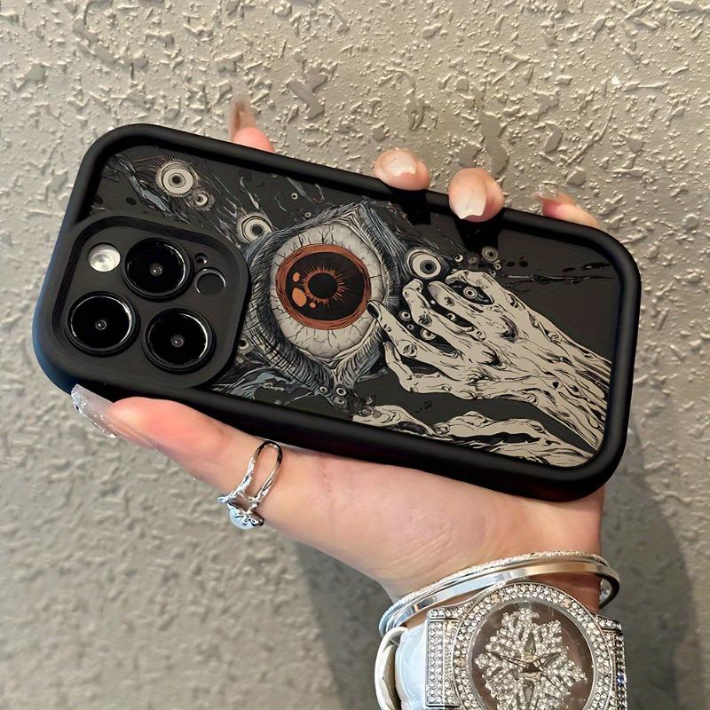 Case for IPhone 17 Pro Max 16 Plus 15 14 13 12 11 Air E with Patterns of Eyes and Strange Hands Full of Weird and Mysterious Style Phone Case Anti-Scratch Shockproof Soft Silicone Protective Cover