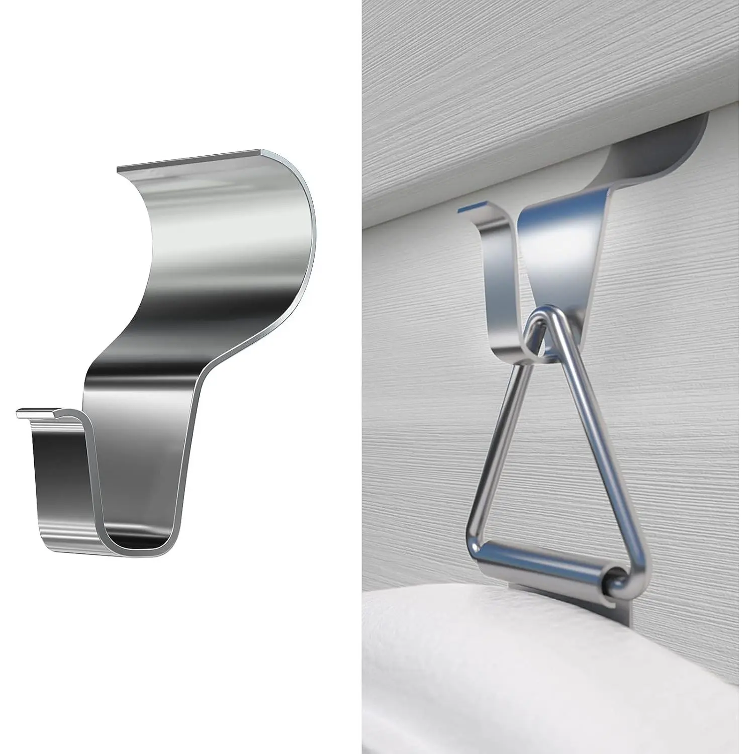 Stainless Steel Vinyl Siding Hangers (50 Pack) - Low Profile, No Hole Siding Clips for Outdoor Decorative Lights, Wreath Insert Christmas Decorations, Outdoors