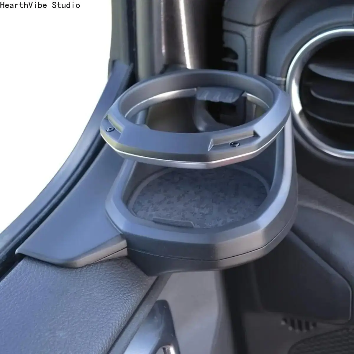 Jeep Wrangler JL Left Side Console Pocket Cup Holder Insert, Polyester Compact Rectangular Console Fit Car Accessories for 2018-2024 Interior Organization Upgrades, Car Organization, Tidying, No