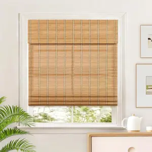 Light Filtering Cordless Roman Shades, Easy to Install Mini Blinds for Indoor Windows, Size 40" W x 64" H