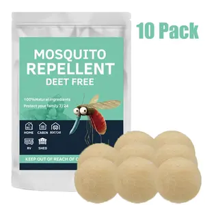 10 Pack Mosquito Repellent Balls – Indoor & Outdoor Mosquito Control for Patio, Garage, Yard & Room, Natural Plant-based Formula, Long-lasting Protection, Keep Mosquitoes Away for Travel, Camping & Home, Safe for Kids & Pets, Easy To Use