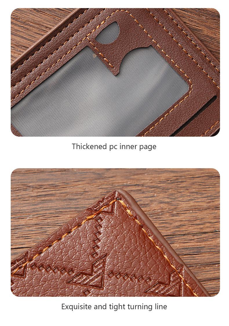 PU coin wallet, card bag, men's wallet, short style, trendy print
