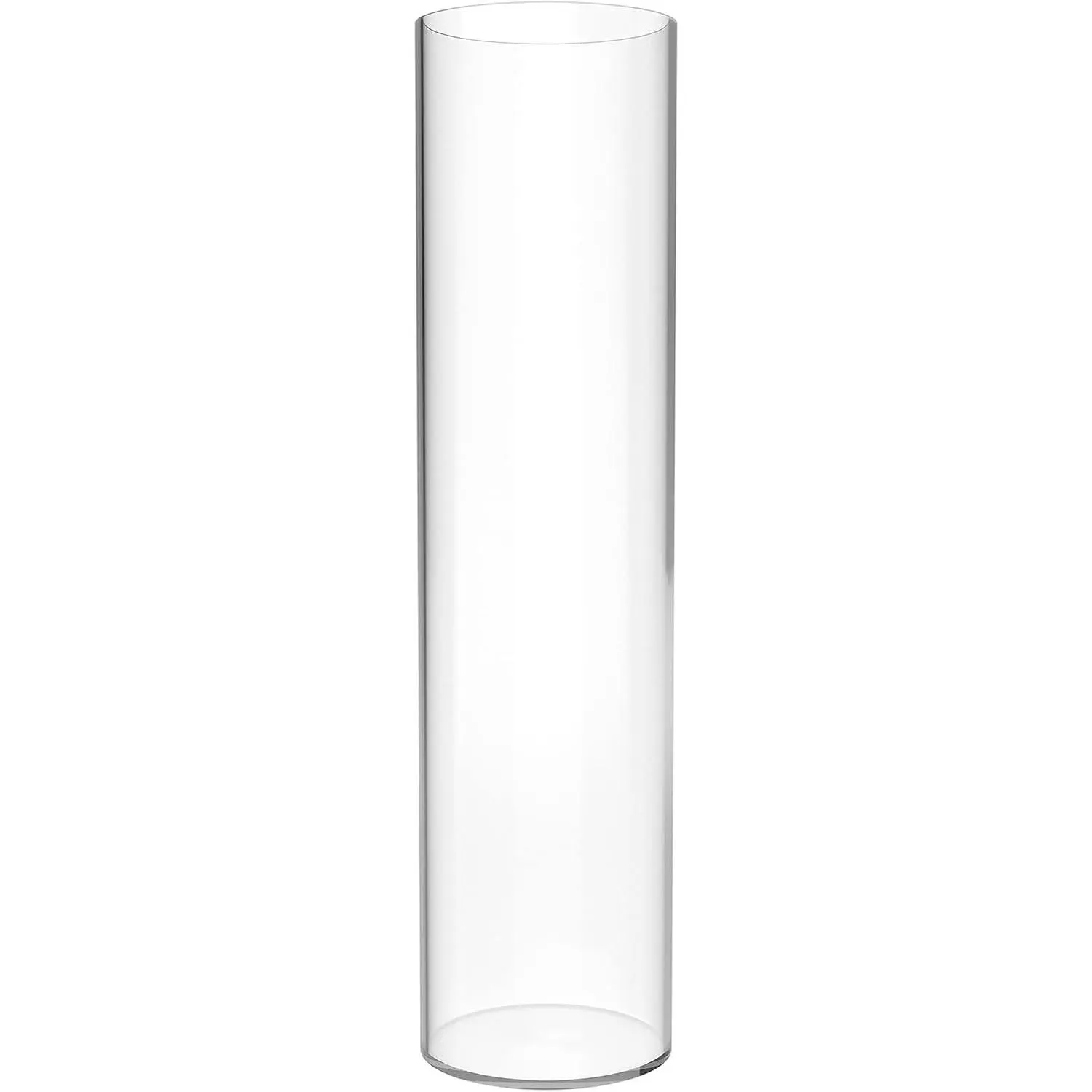 Tall Clear Acrylic Cylinder Flower Vase, 4" W x 16" H Round Decorative Centerpiece Vase for Wedding, HomeGift