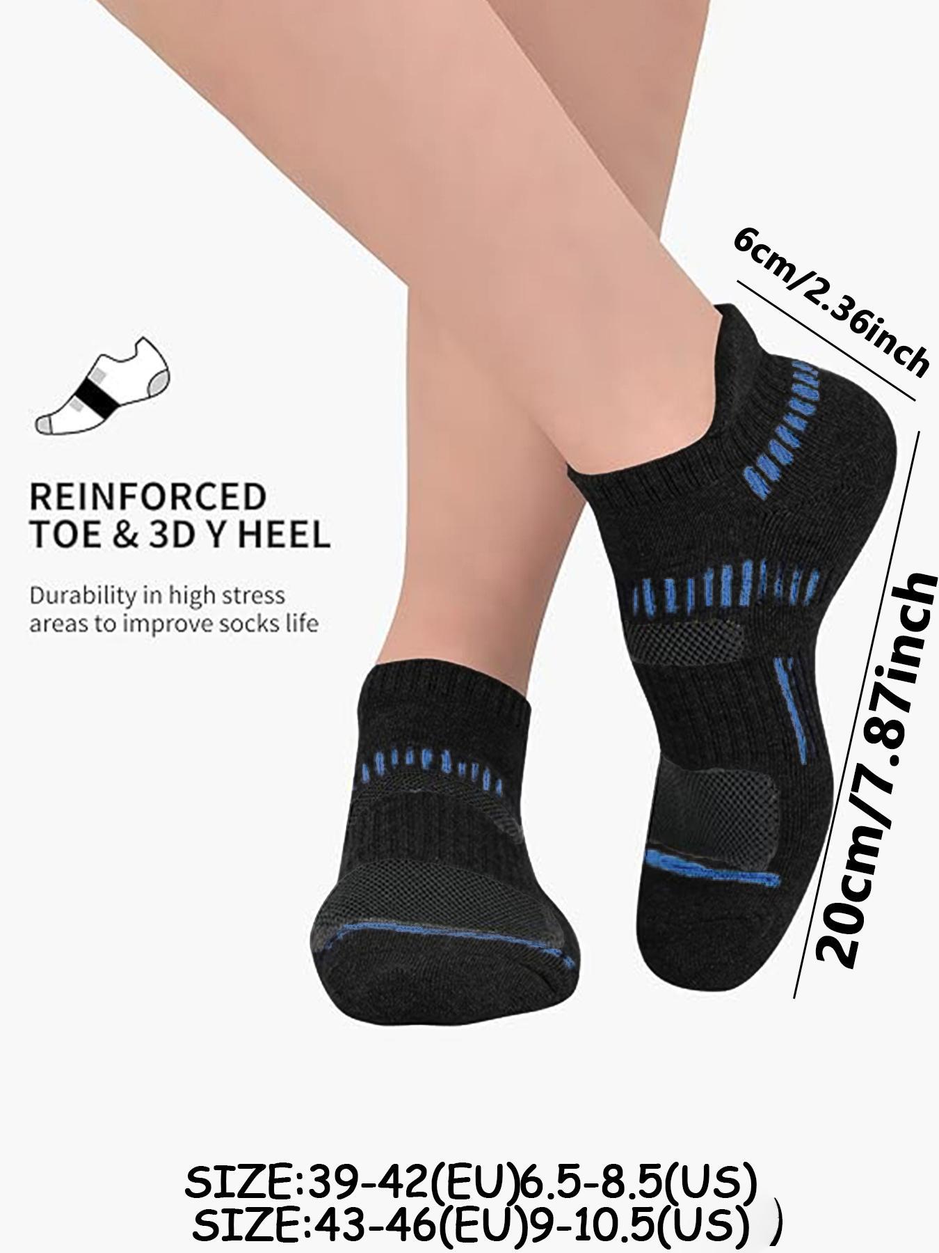 Men's 12 Pairs Stripe Print Ankle Socks, Moisture Wicking Athletic Socks, Soft Comfy Breathable Socks for Men, Breathable Fabric Socks