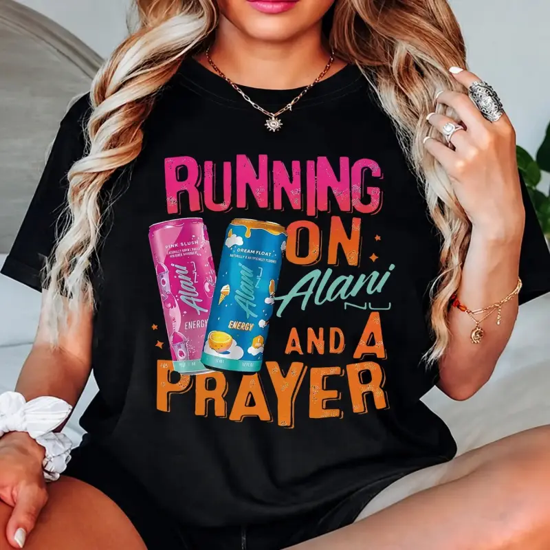 Running On Alani And A Prayer Casual Printed Women's Crew Neck T-Shirt