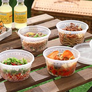 32 Sets 16 oz Plastic Deli Food Containers With Lids, Airtight Food Storage Containers, Freezer/Dishwasher/Microwave Safe, Soup Containers For Takeout Meal Prep Storage