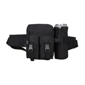 Tactical Waist Pack with Water Bottle Holder Hiking Equipment Gym Walking Summer Vibes Gift for Outdoor Sports Enthusiasts Military Style Camouflage Multi-Functional Waist Bag