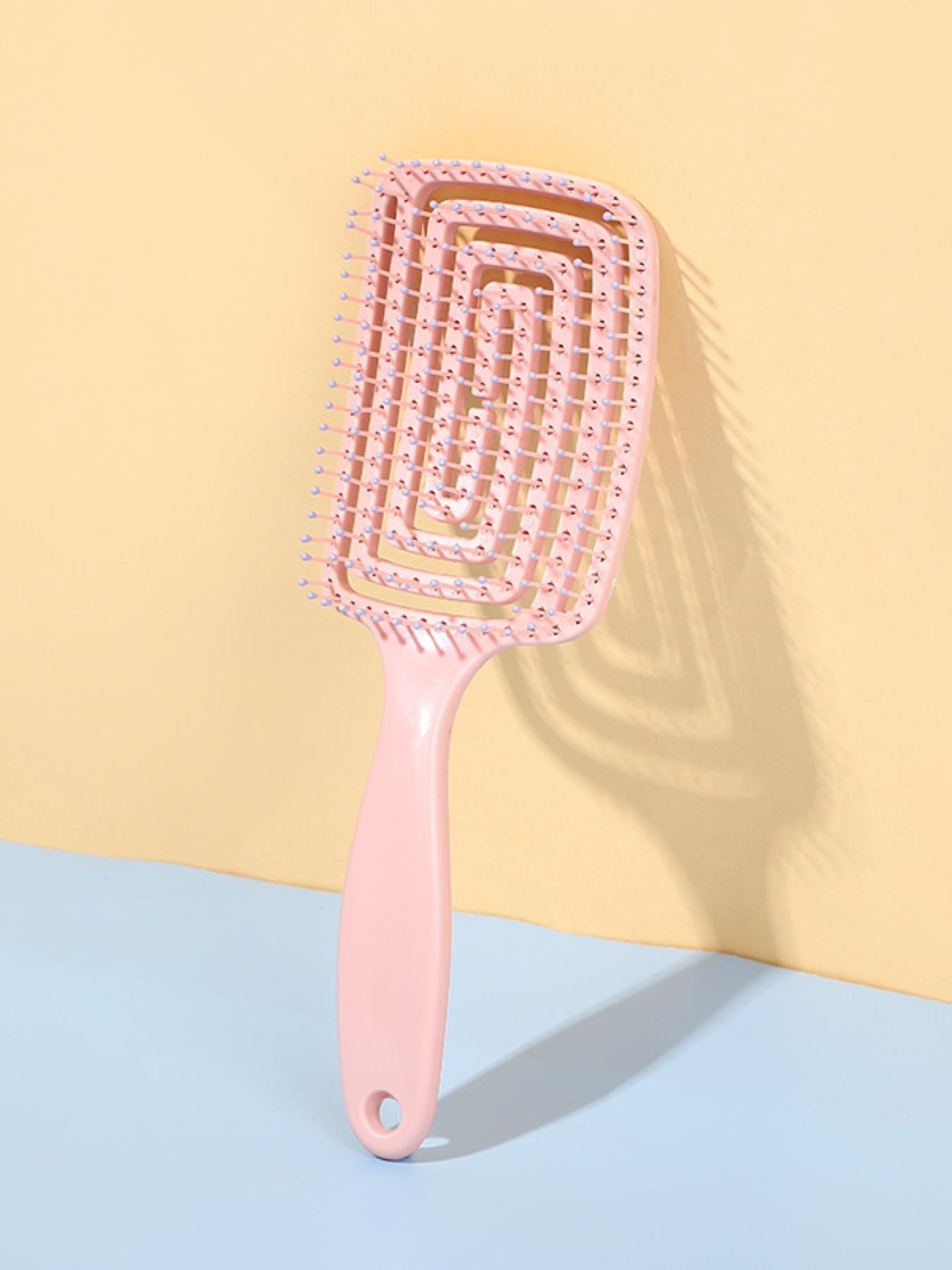 Hollow Out Detangling Hair Brush , high skull top curved comb, airbag comb, massage curly hair styling home comb，Vented Detangling Brush For Long, Thick, Curly, Tangled, Wet, And Dry Hair， For All Hair Types, Detangling Hairbrush