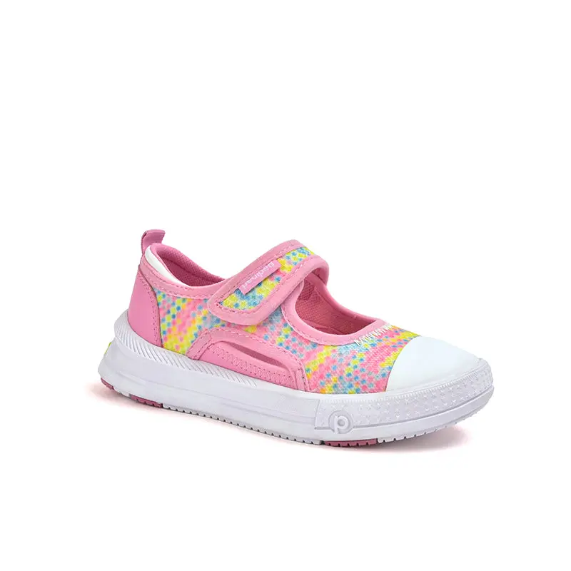 Pediped Sun Flex Pink Kids Shoes Breathable Canvas Slip Resistant Sole Approved by APMA for Healthy Foot Development