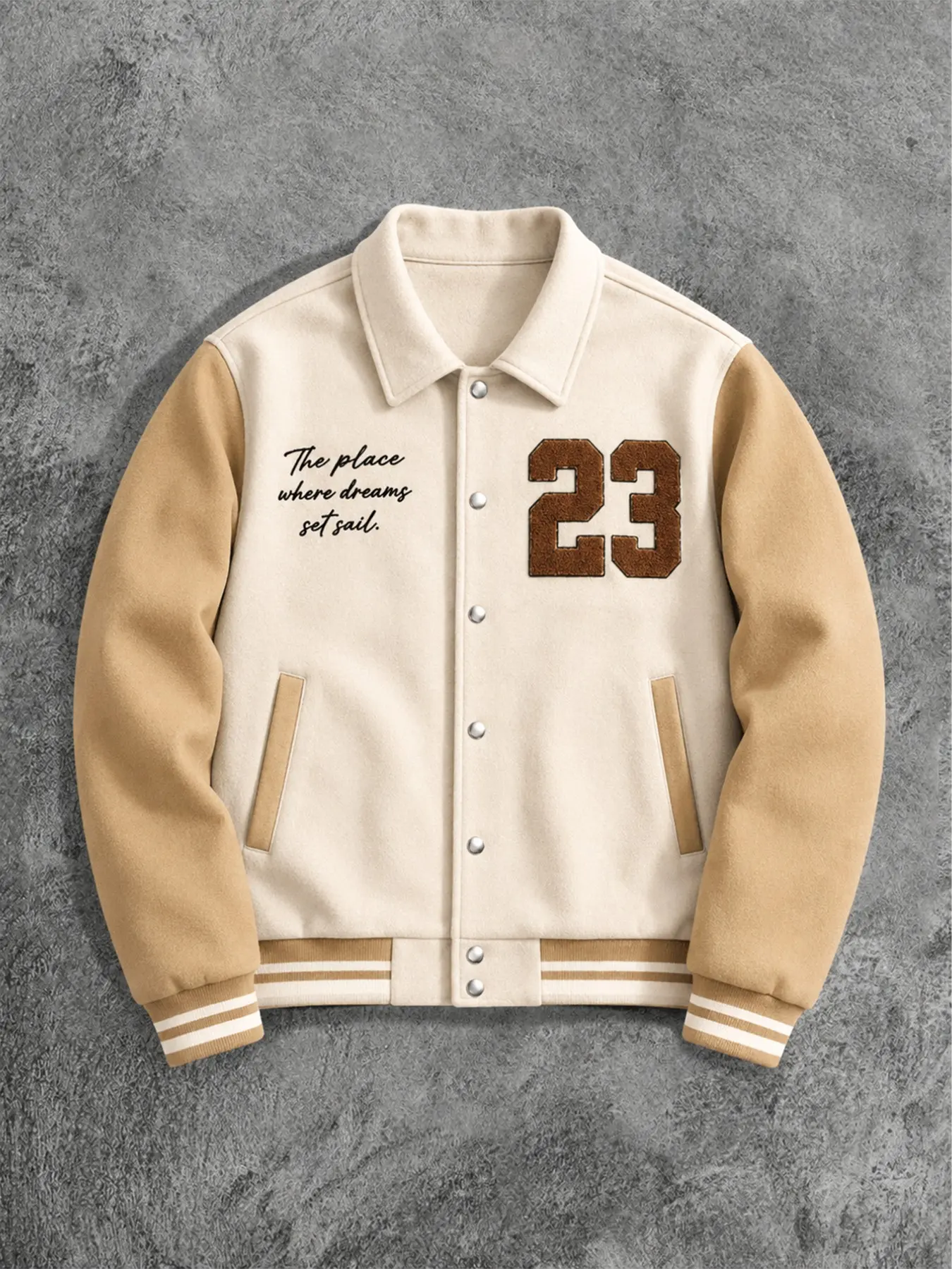 Color‑Block Collared Varsity Jacket, Number 23 & Letter Print Contrast Raglan Sleeve Outerwear, American Vintage College Style Rib Hem Drop‑Shoulder Coat, Unisex Spring Autumn Casual Streetwear Jacket, Holiday Gift Top