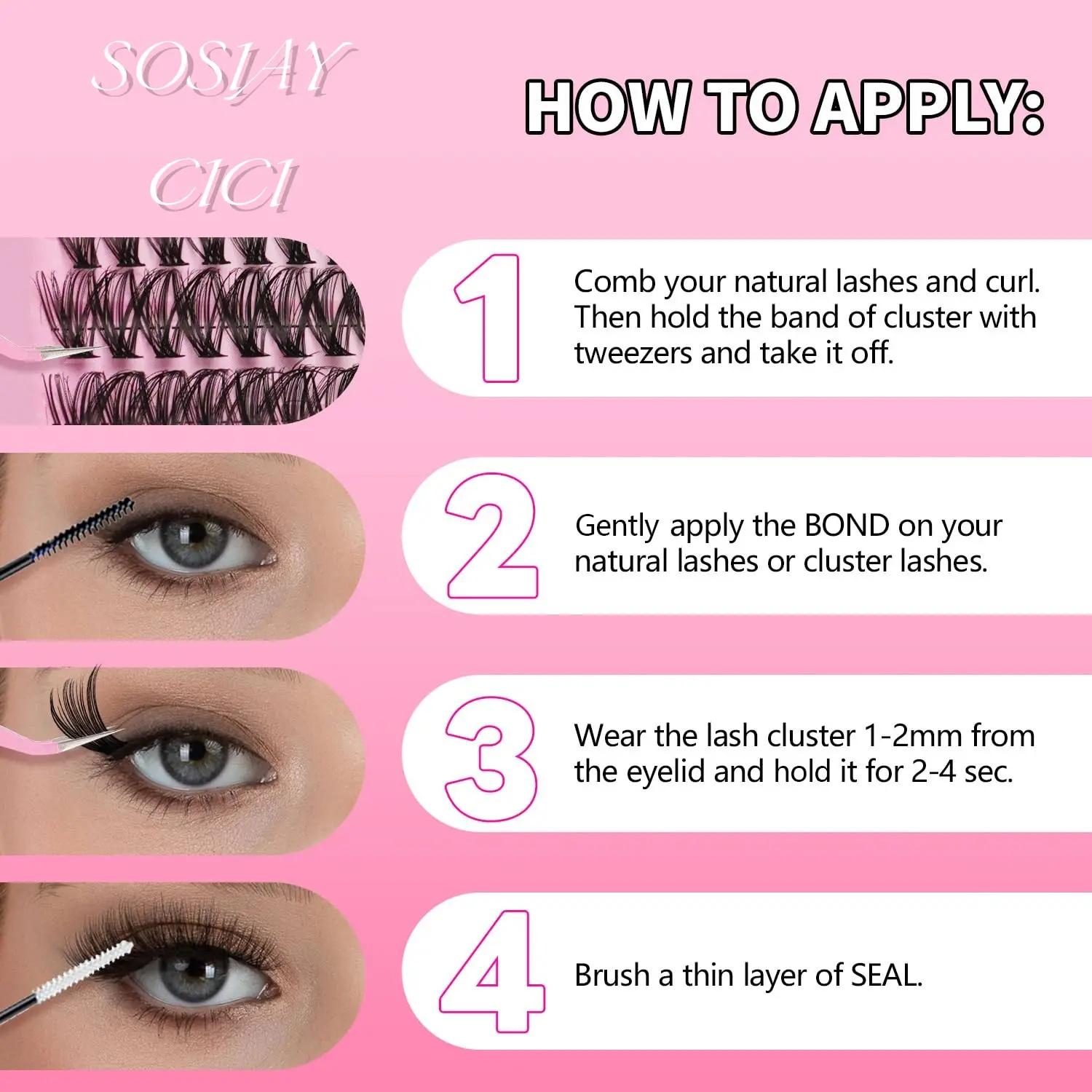 Black Friday Lash Kit, SOSIAY CICI 320PCS 40D Lash Clusters, DIY Lash Extension Set with Full Tools for Christmas