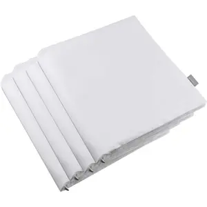 4-Pack 100% Cotton Comfortable Solid Decorative Throw Pillow Case, Square Cushion Cover Pillowcase Sublimation Blank Pillow Covers Valentines Day DIY Throw Pillowcase(16x16inch/40x40cm,White)