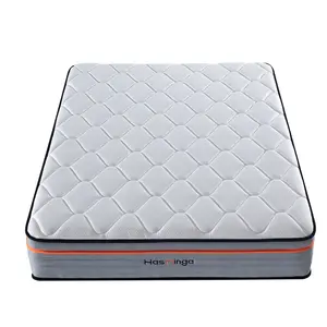 Hasminga Pocket Spring Mattress Natural Latex Comfort Quilted Knitted Fabric Orthopedic Bed Mattress For Home Hotel