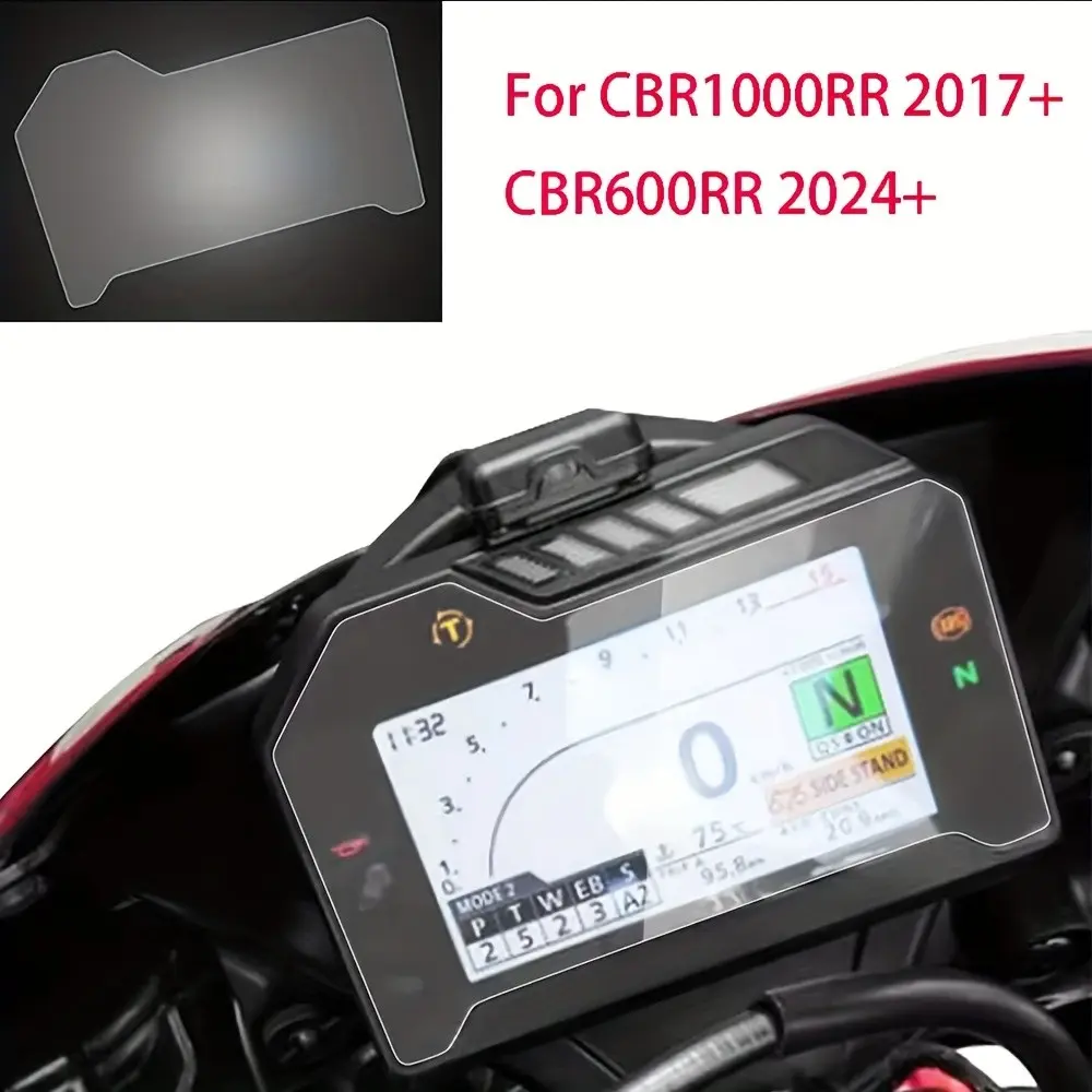 Motorcycle Dashboard Protection Film, Suitable for Honda Cbr600rr/cbr1000rr 2017+, LCD Screen Speedometer Tpu HD Sticker