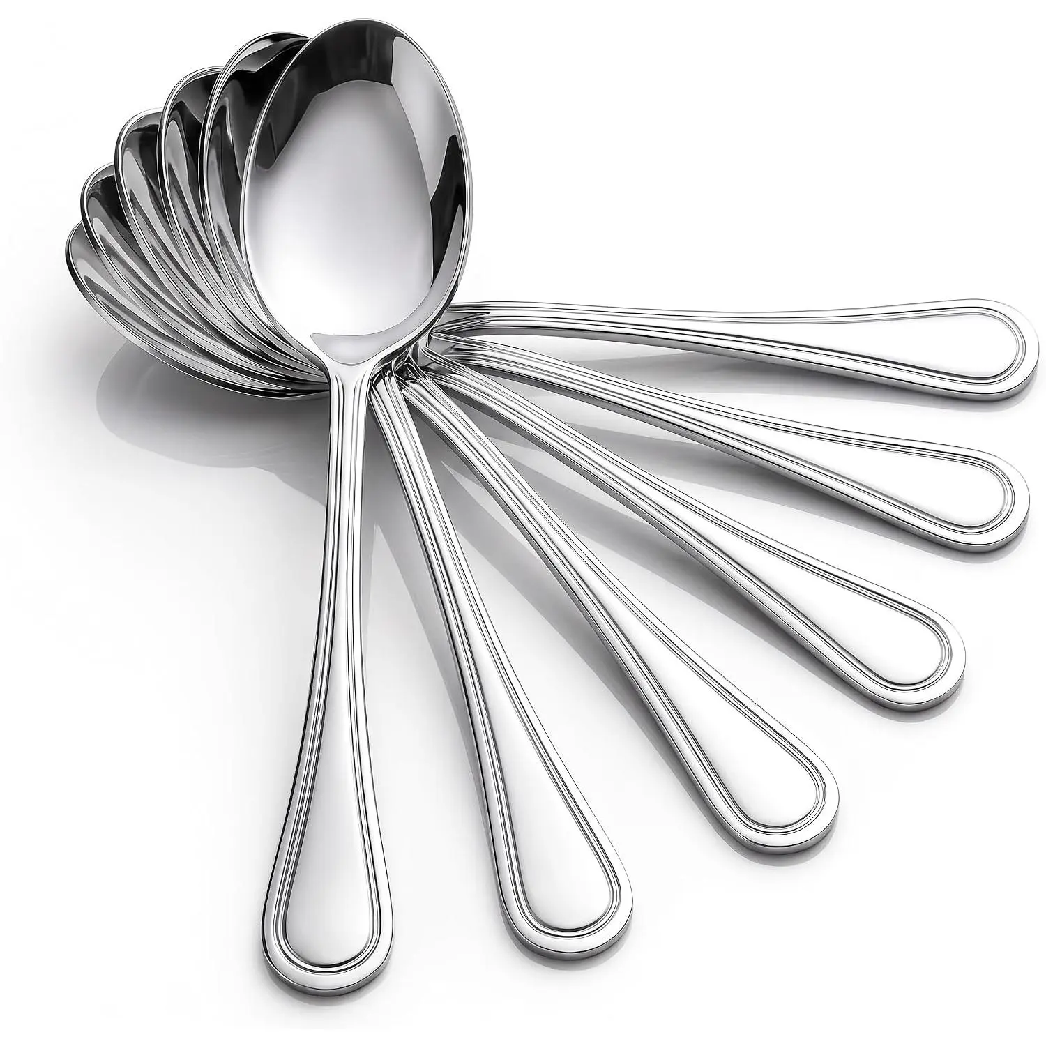 Teaspoon Set of 6, Stainless Steel 6.1 Inch Coffee Spoons