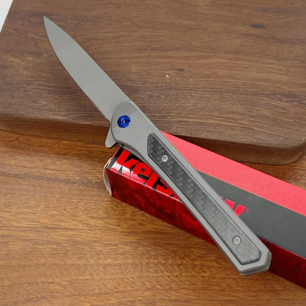New 721 folding knife, carbon fiber handle, D2 steel folding knife, 7.8-inch folding knife with clip, utility knife, EDC knife, pocket knife, easy to carry, practical for everyday use, outdoor camping, exploration tool