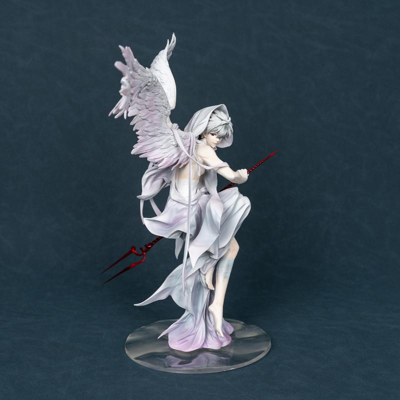 Anime Figure Angel Kaworu Nagisa Wings GK Statue 17th Apostle Longinus Spear Action Figure Collectible Model Toy 32cm Height for Otaku Fans Gift