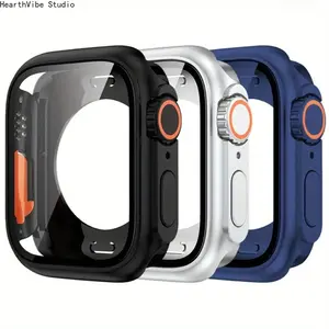 3 Pack Premium Apple Watch Case Shockproof HD Screen Protector Full Coverage Bumper Protective Cover Clear Film Smooth Touch Frame Shell iWatch Series 11 10 9 8 7 SE2 42mm 46mm 45mm 44mm 41mm 40mm