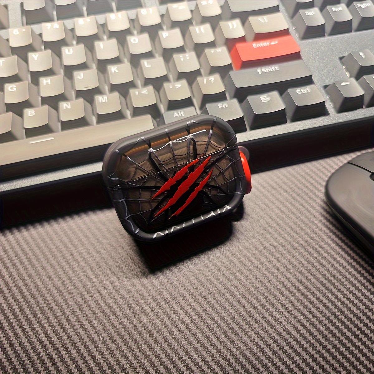 1 Spider Web Personalized Creative Red [With Red Circle] European And American Ins Style Trendy Men And Women Spider Scratch Demon Halloween Blood Red Dark Color