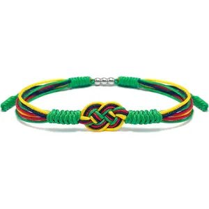 Infinity Country Proud Bracelet, ever Country Flag Color Tibetan Bracelet, Surfer String Wrap Bracelet  Men, Women, ever Friendship, Luck and Protection