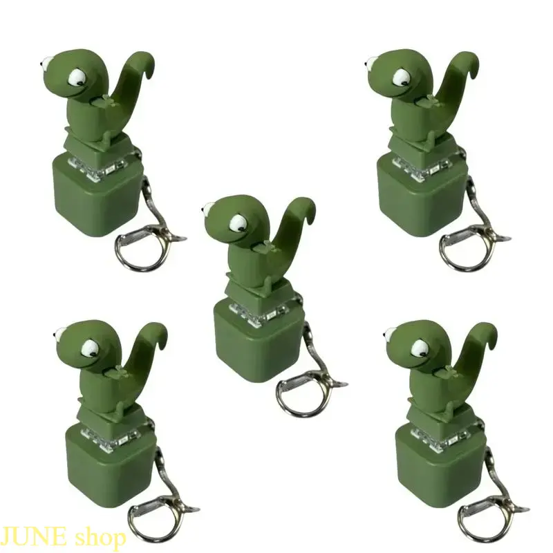 Rechargeable Lizard Shaped Sound And Color Changing LED Keychain Light, Portable Stress Relief Toy For Kids Bag Accessory Indoor Room Decoration And Daily Use With Iphone 16 Pro Phone Case Matching