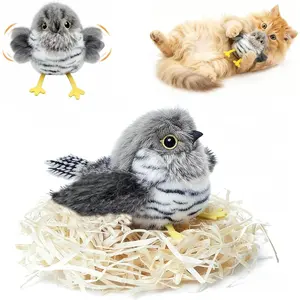 Flapping Bird Cat Toy, Small & Lightweight Catnip Toy for Cats, Interactive Cat Toy with Motion & Chirping Sound for Indoor Cats, Cuckoo Flappy Bird Cat Toy