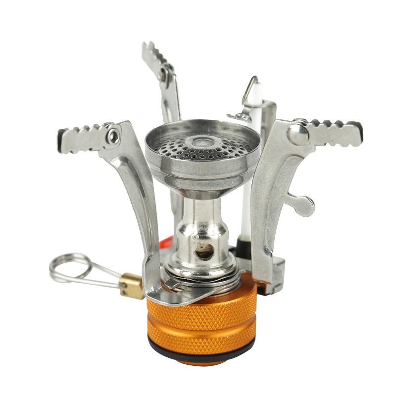 Foldable Electric Ignition Camping Stove Mini Portable Backpacking Stoves Outdoor BBQ Grill for Picnic Hiking Travel