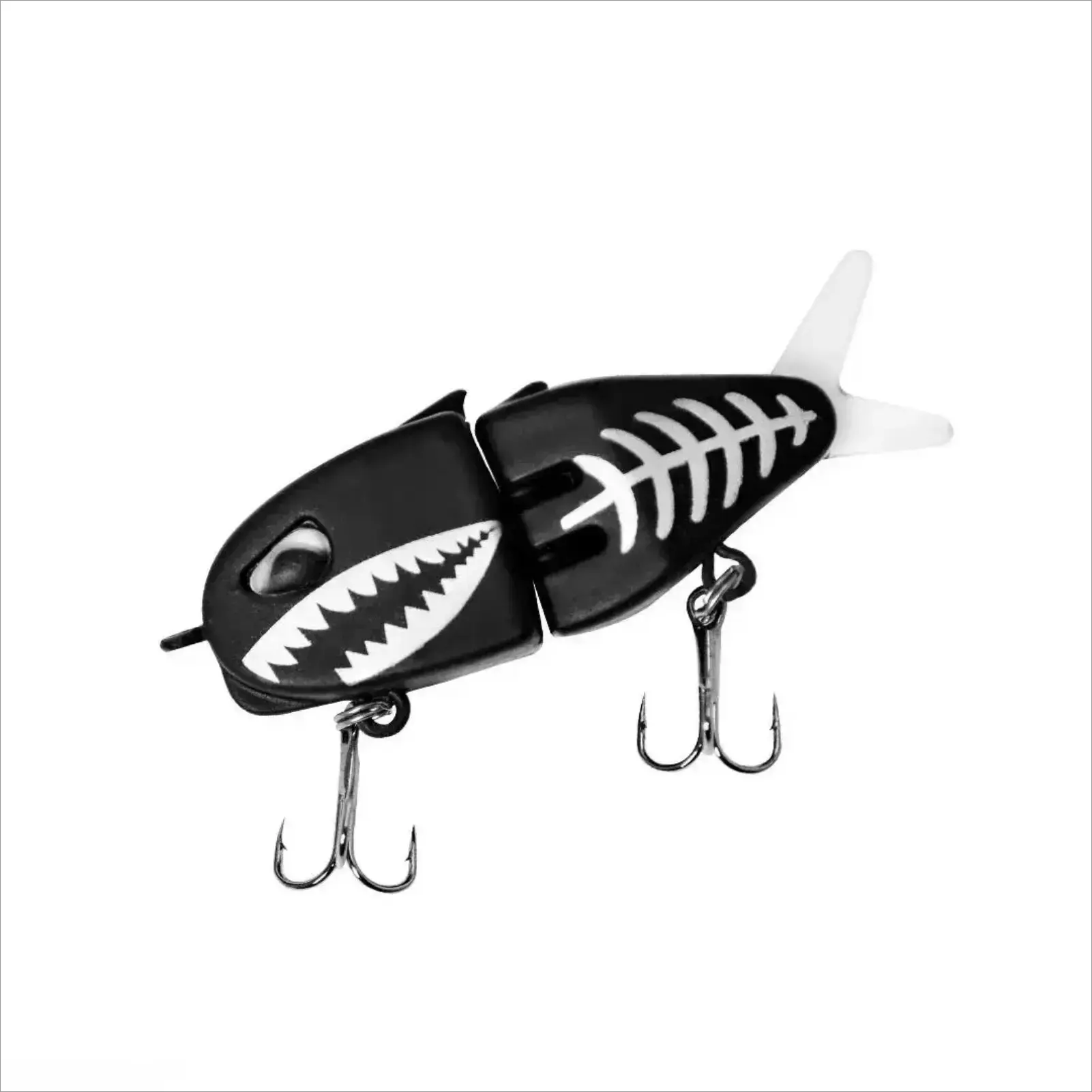 Black Raptor Mini Glide Bait, High Hooking Saltwater Artificial Swimbait, Premium Hard Fishing Lures for Bass, Outdoor Fishing Tackle Supply