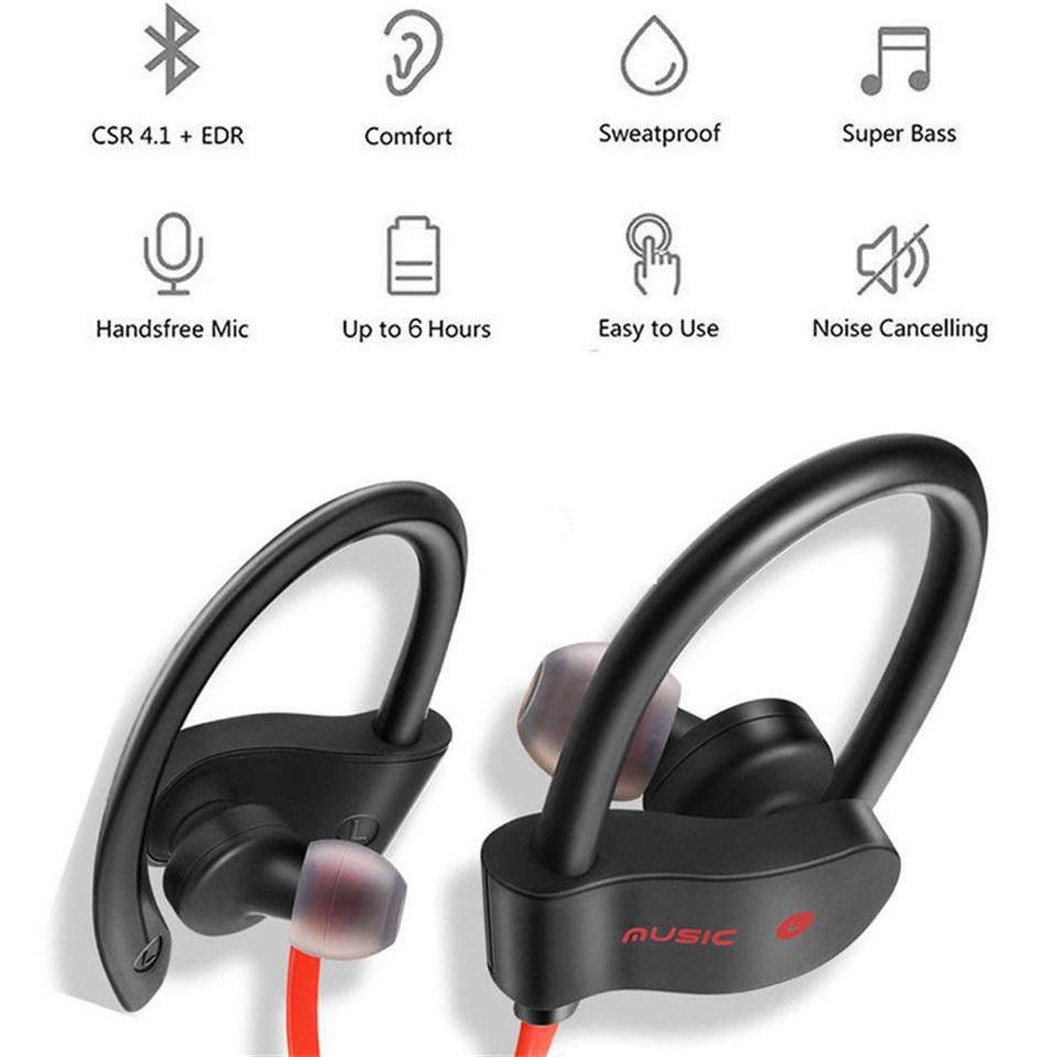 Wireless Bluetooth Headphones Stereo Hook Headset Music Sport Earphone Gaming Handsfree Earphone for All Smart Phones