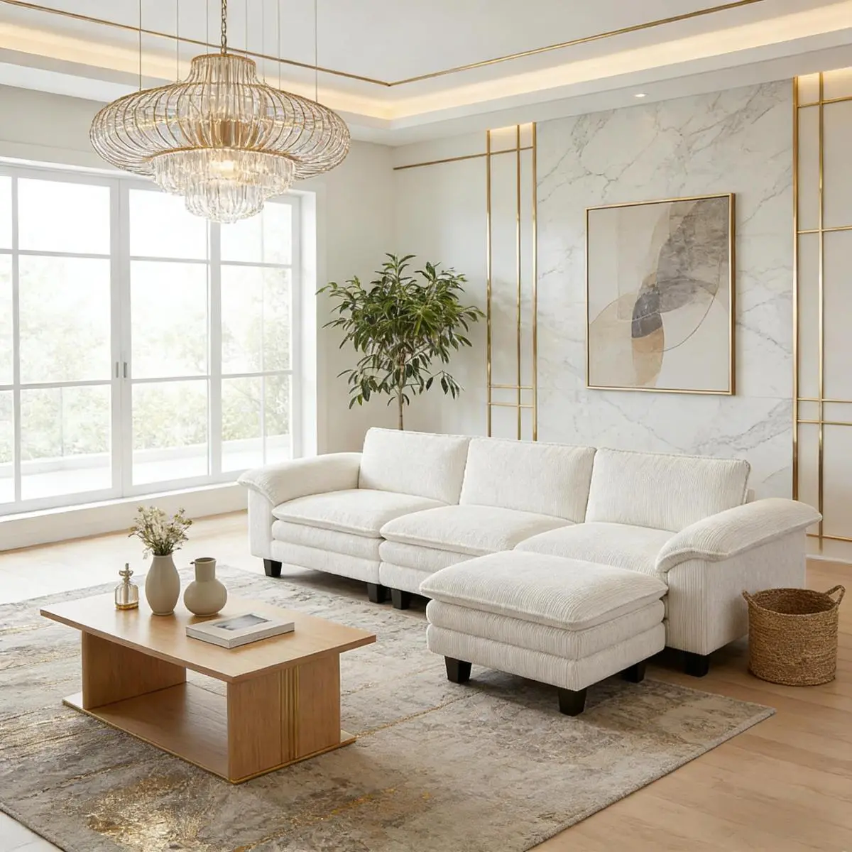AobtkelLuxury L Shaped Couch,Conversation Couch,Sectional Sofa On-Site wholesale modern modular lazy 7th avenue corduroy