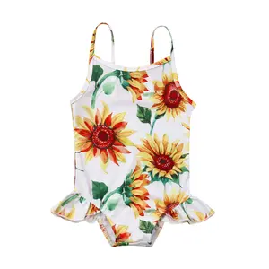 Newborn Baby Girl Swimsuit Toddler Ruffle Swimsuit Bikini Tankini Infant Swimwear  Bathing Suits for Girls
