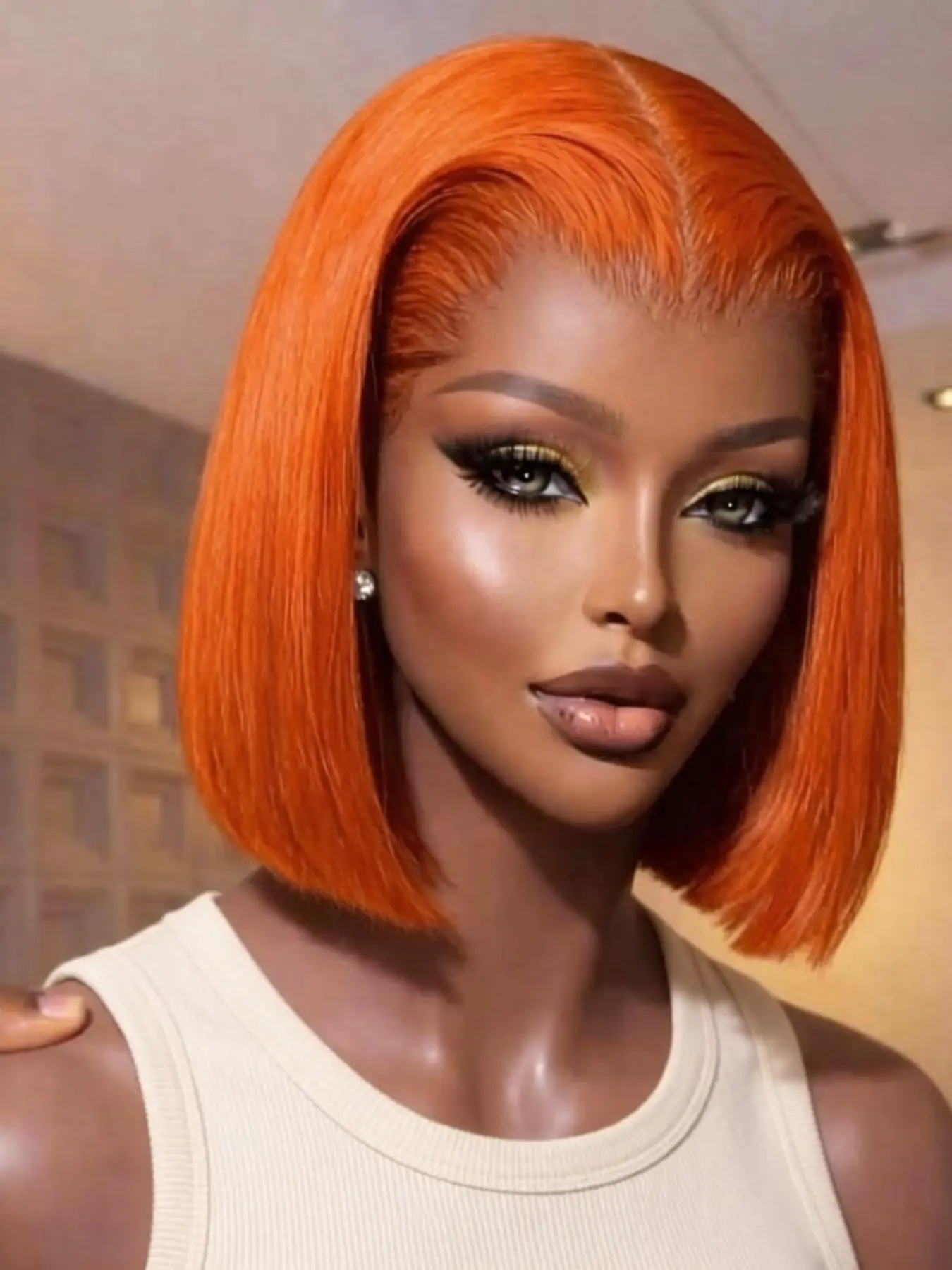 Bob Wig 13x4 Lace Front Wigs, Human Hair 200% Density, Bone Straight, Natural Scalp Wig, Natural Look, Easy Maintenance, Perfect for Daily Wear