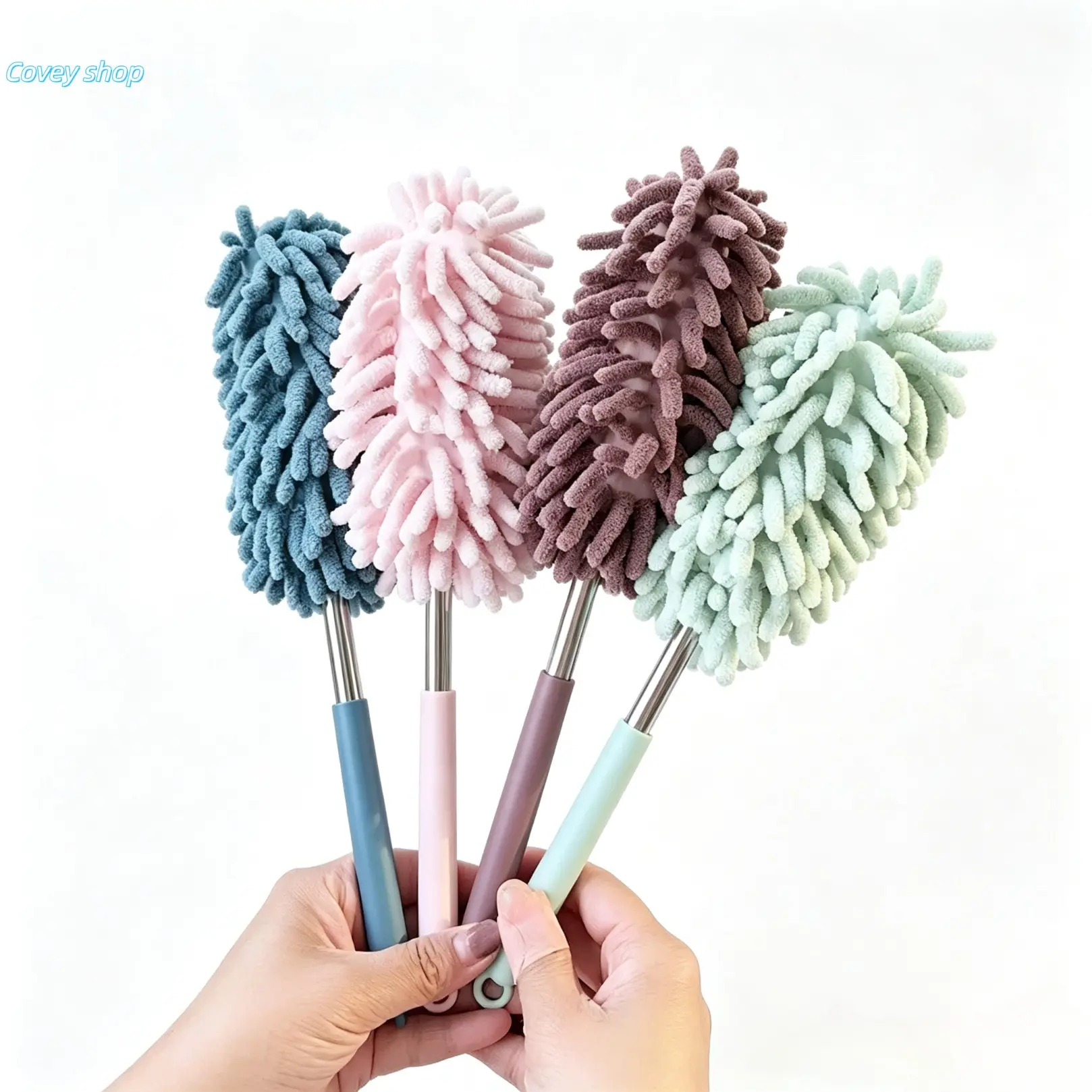 Extendable Microfiber Car Duster - Lightweight Compact Portable Tool, Soft Chenille Microfiber Brush for Vehicle Interior, Household Furniture & Daily Clean