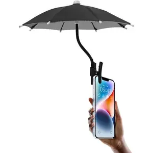 Phone Umbrella - Anti-Glare Sun Shade, Phone Umbrella for Sun iPhone, Clip On umbrella for phone sun shade, Protects from Sunlight and Glare, Outdoor Activities, Universal Fit for All Smartphones