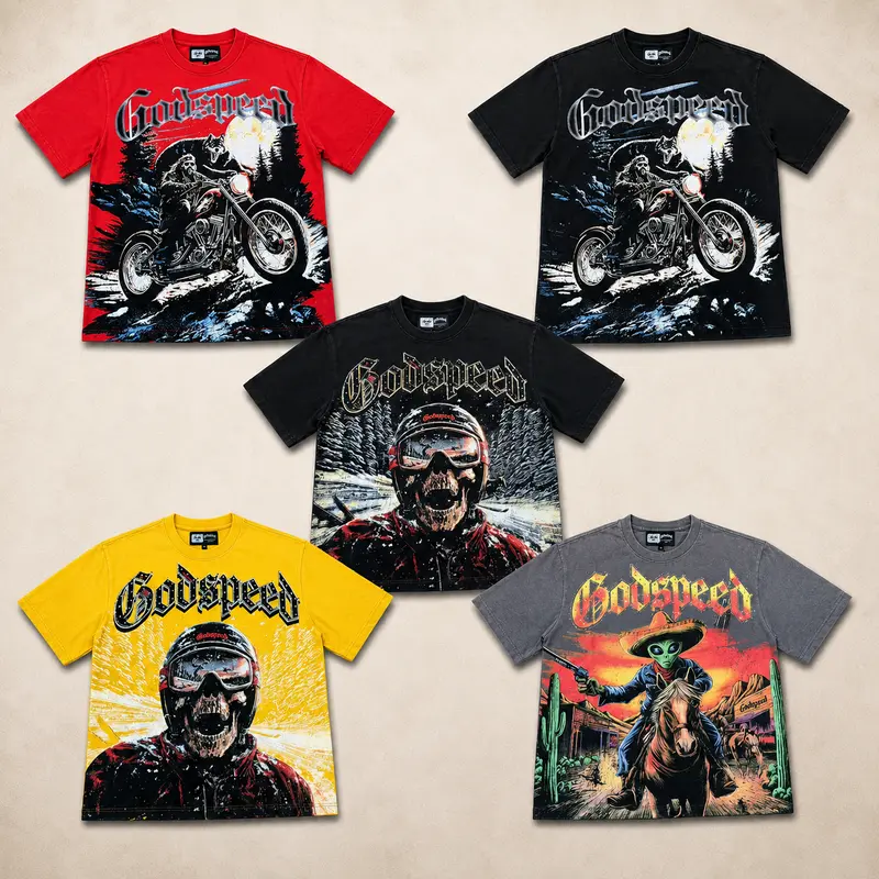 Men's Vintage Skull Graphic Tee, Breathable Oversized Cotton T-Shirt for Summer Streetwear, Gothic Biker Rock Style Shortsleeve Top, Graphic Tees, Clothing, Vintage T Shirts, Oversized T Shirt, Casual Wear