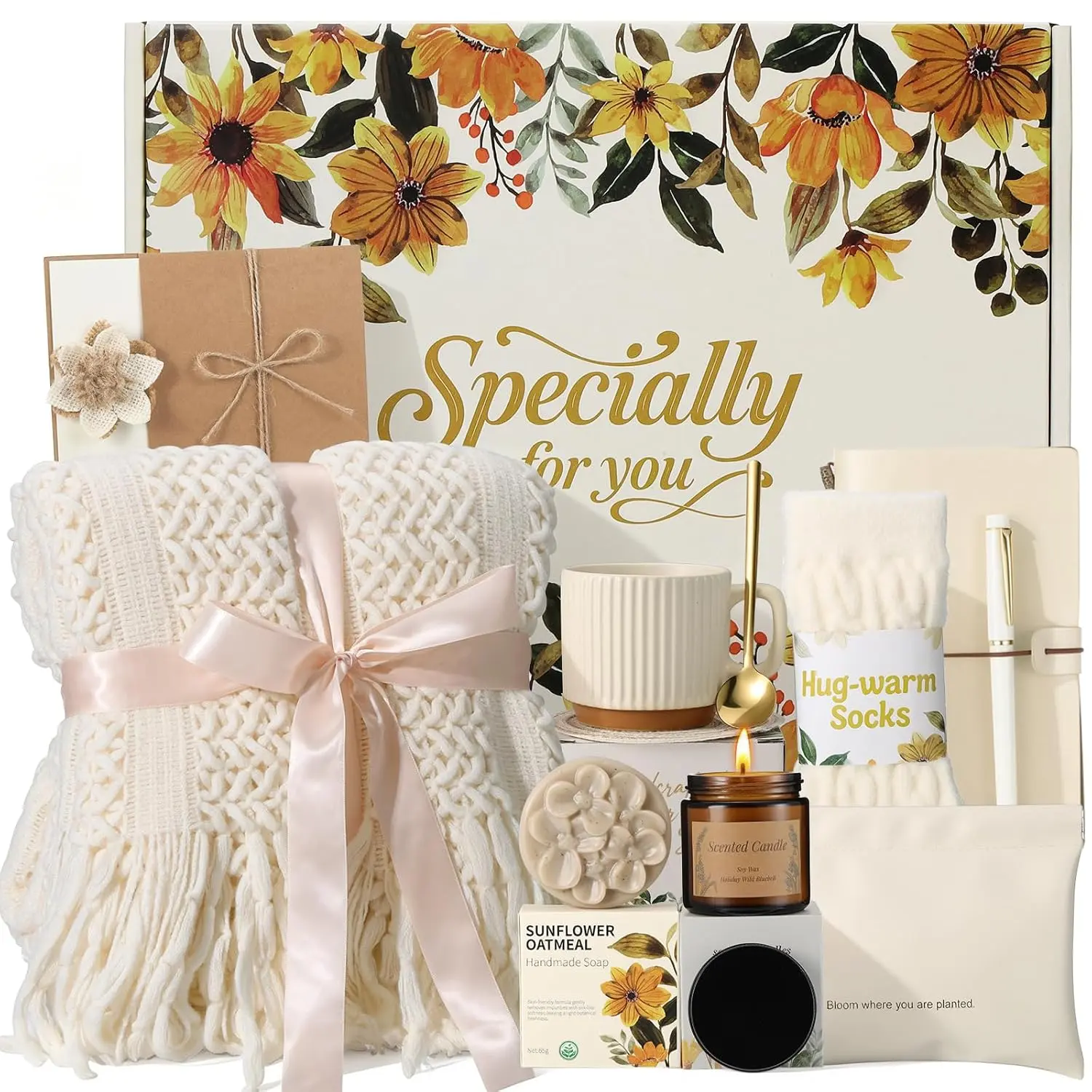 Get Well Gifts Box for Women Self Care  - Birthday Gifts for Women Mom , Get Well Soon  Baskets for Women Care Package, Thinking of You Thank You Appreciation Gifts for Her Teacher