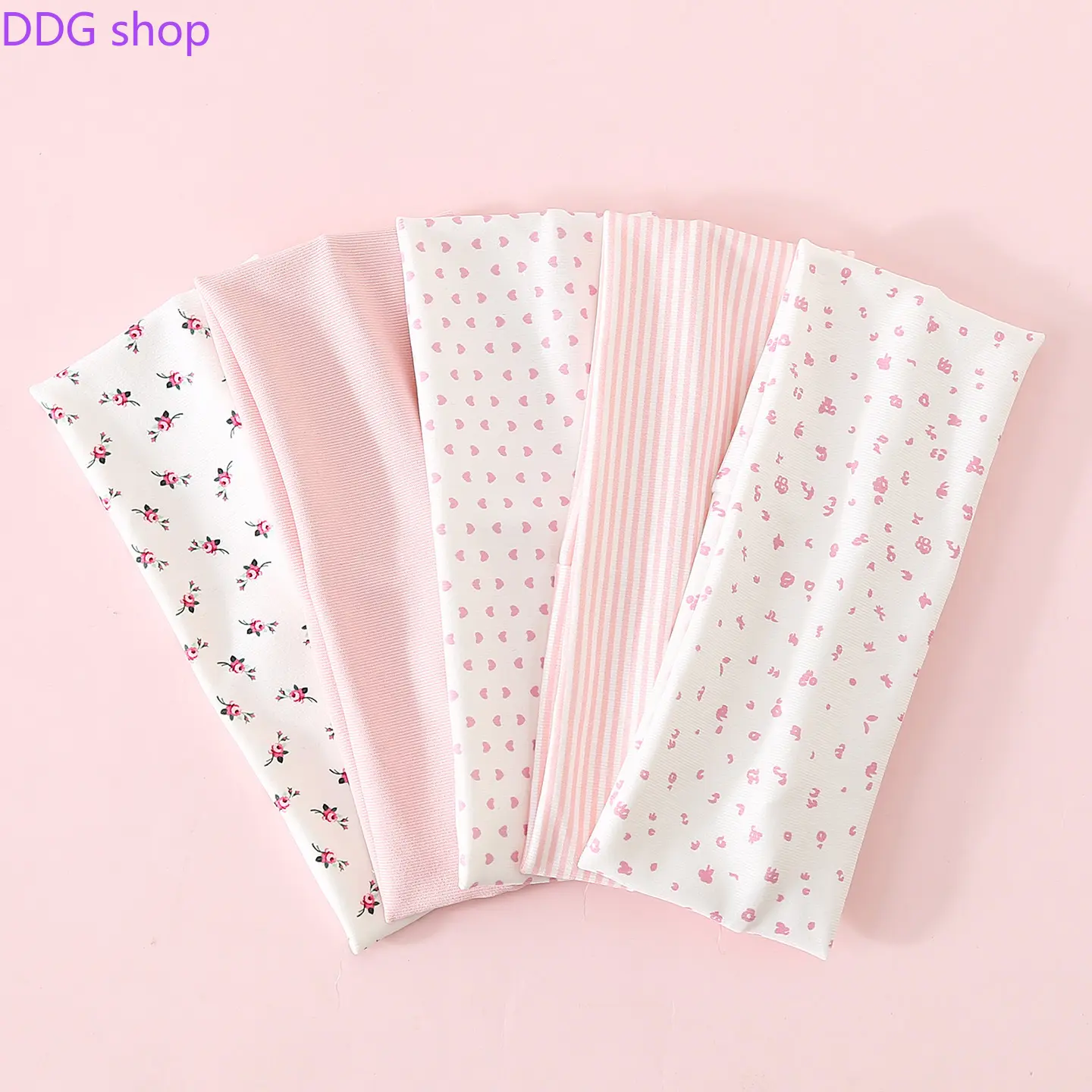 Women's 5pcs Elastic Fashion Hairbands - Soft, Non-Slip, Sweat Wicking Hair Accessories, Athletic Performance Sports Headbands with Various Patterns, Ideal for Daily Sports, Makeup, Workout, Sweat Wicking Headband, Elastic Fashion Headbands