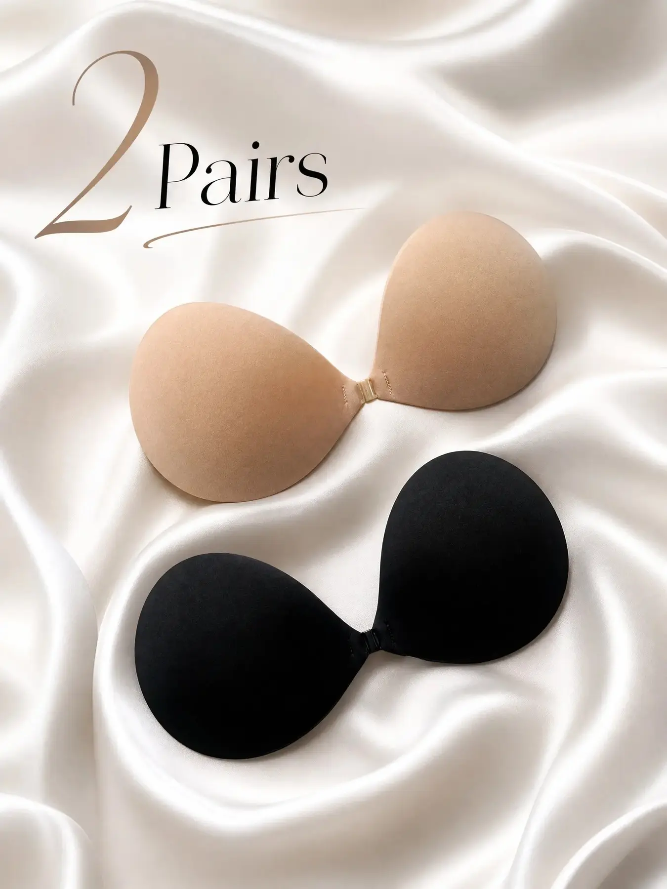 Round Cup Front Buckle Bra, Wireless No Underwire, Breathable Strapless Invisible Bra, Push-Up Front Open Closure, Seamless Padded Smooth Bra, Bridal Wedding Photo Bra