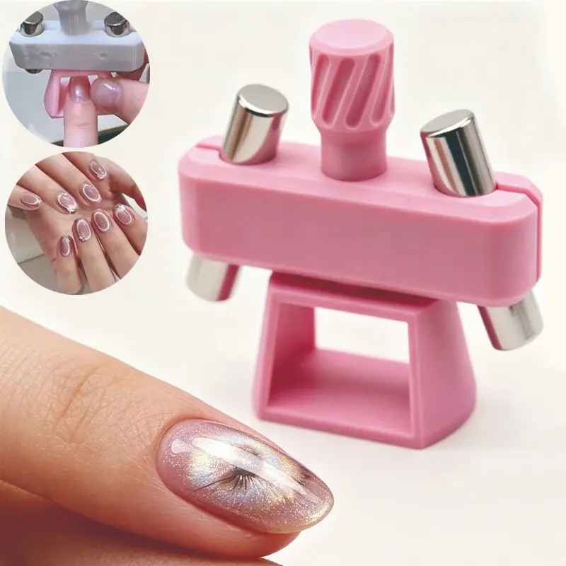 Cat Eye Nail Magnet Tool, One-Piece Rotating Automatic Cat Eye Maker, Multi-Functional Manicure Tool, Nail Care, Essential for Beginners, DIY Nail Art Kit