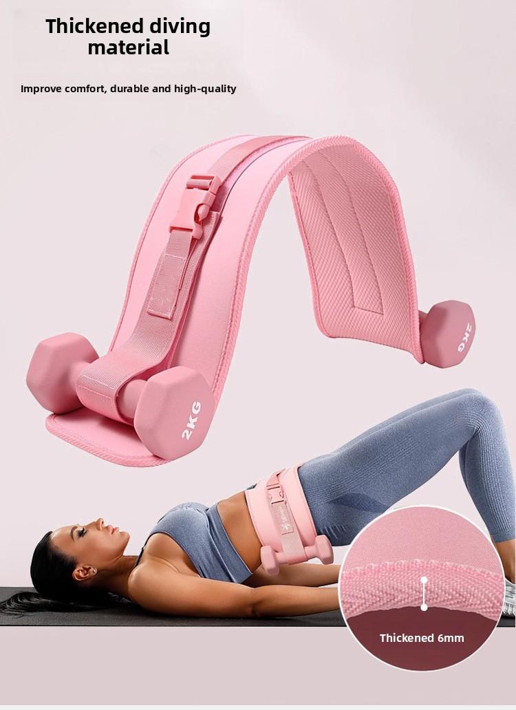 Waist belt for dumbbells and barbells, weight-bearing belt, hip bridge support belt, fitness weight-bearing training belt, hip thrust weight-bearing belt