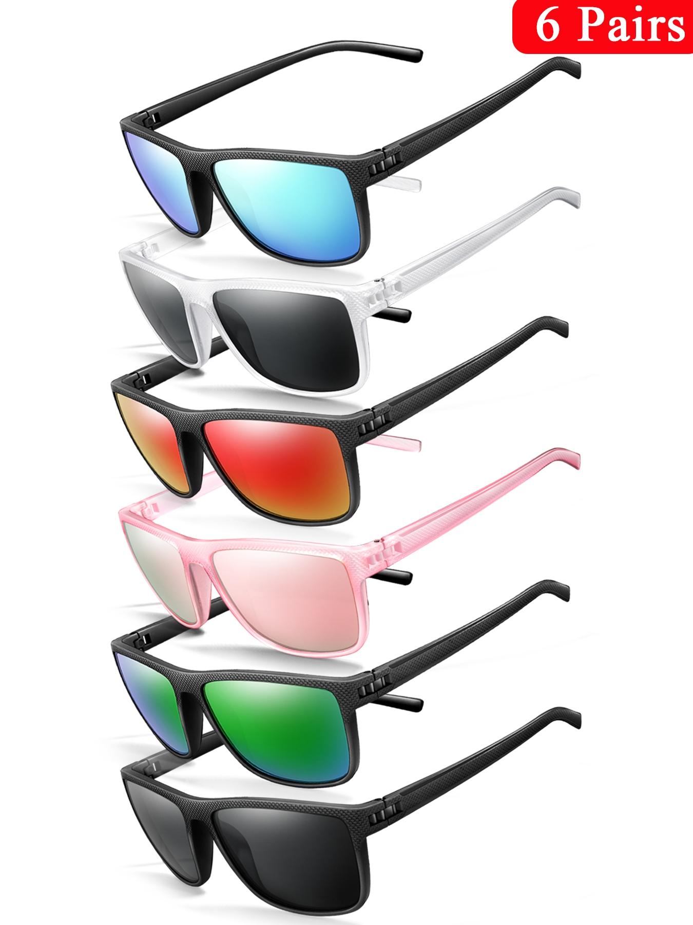 Outdoor Sports Polarized Sunglasses, Rectangle Frame Sunglasses for Men & Women, Sports Eyewear for Hiking & Running, Polarized Cycling Glasses