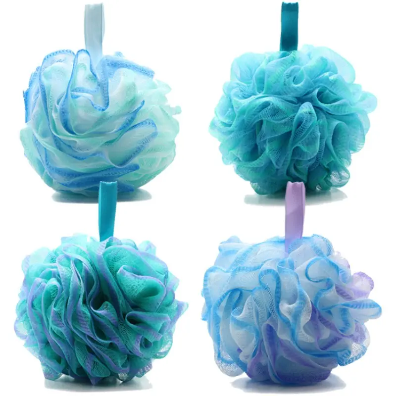 Lotus Shaped Bath Sponge, 4 Counts/set Exfoliating Body Scrubber, Bathing Accessories for Home Bathroom Spa