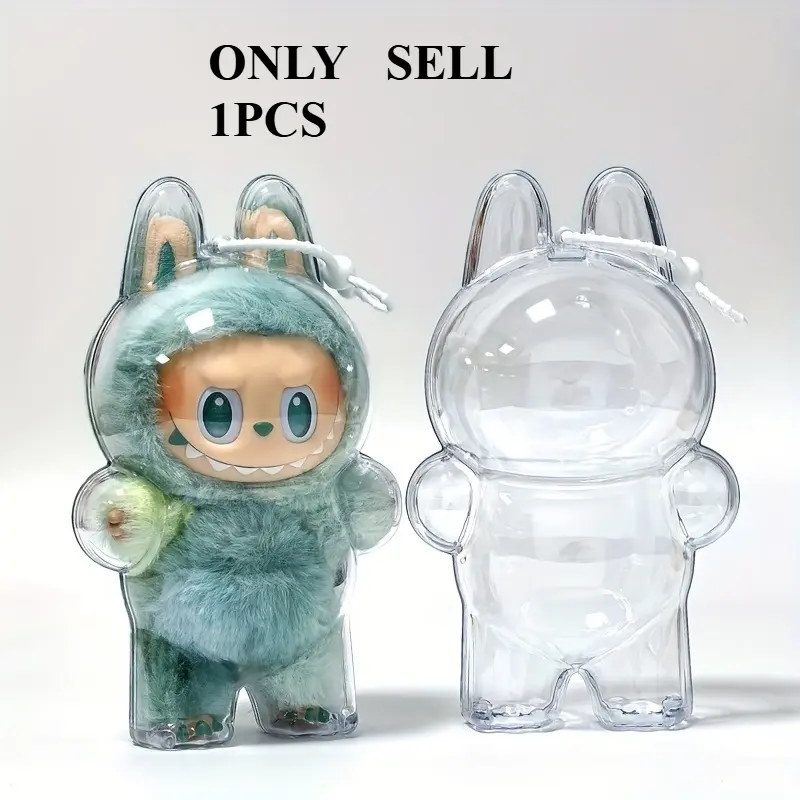Fits Labubu 3.0 Crystal Vertical Display Case, Front High-Energy Series Acrylic Dust Cover, Single Pack Collectible Toy Storage Protective Shell