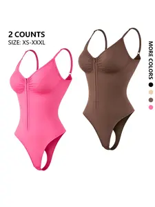 Zipper Butt Lifter Belly Control Fit Bodysuit, Seamless Comfortable Wearable Shapewear, European Style Zip Closure, Hot Selling Waist Trainer, Underwear